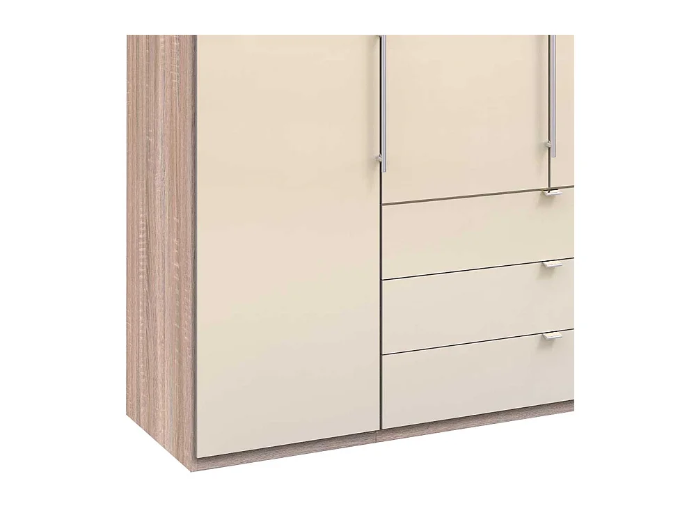 Übergröße Kleiderschrank in Cremefarben Eiche Sägerau