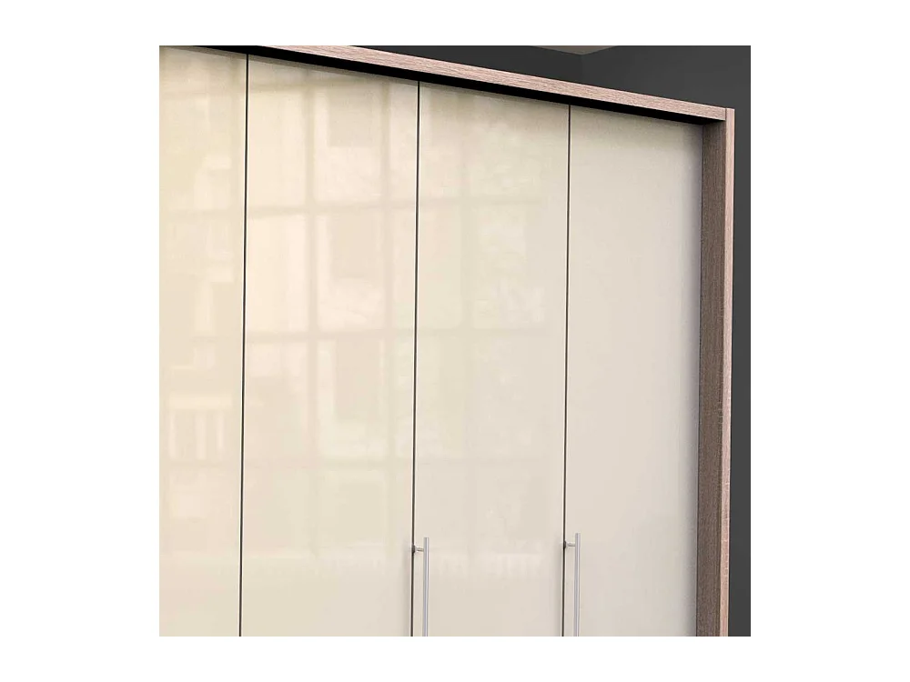 Übergröße Kleiderschrank in Cremefarben Eiche Sägerau