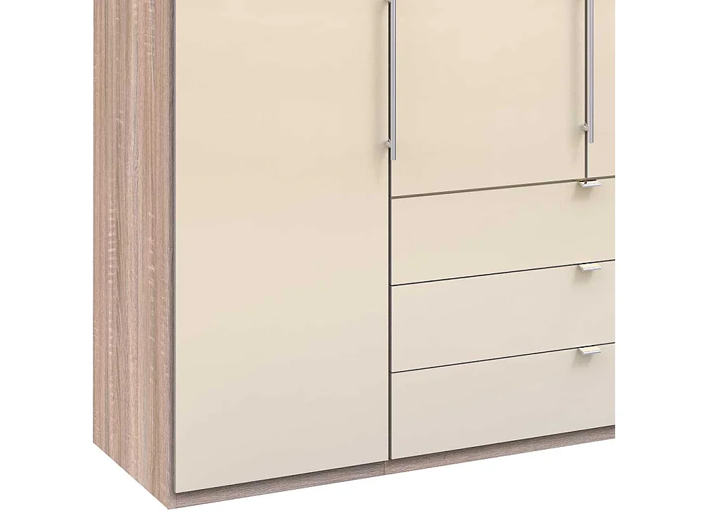 Übergröße Kleiderschrank in Cremefarben Eiche Sägerau