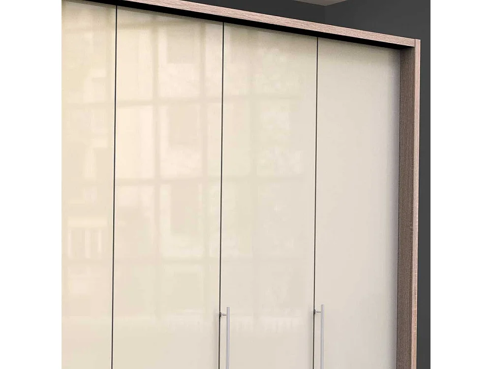 Übergröße Kleiderschrank in Cremefarben Eiche Sägerau