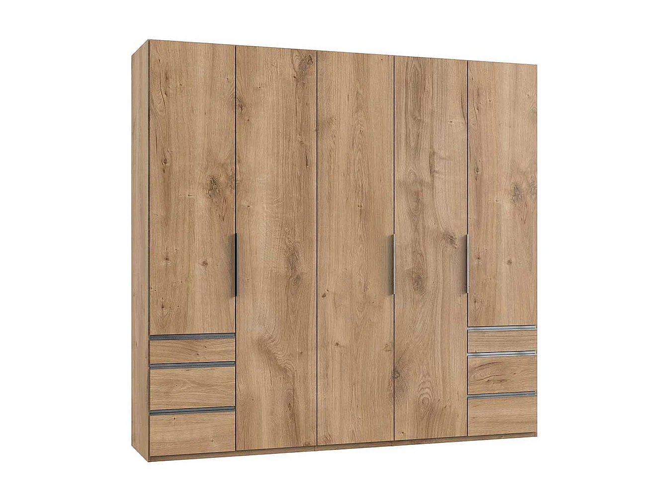 Kleiderschrank 5 türig mit sechs Schubladen Made in Germany