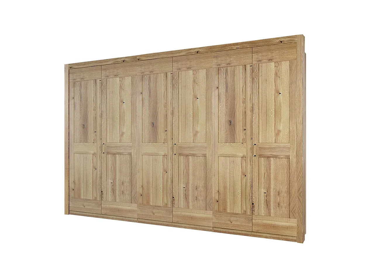 Premium Kleiderschrank in Asteichefarben 221 cm hoch - 57 cm tief