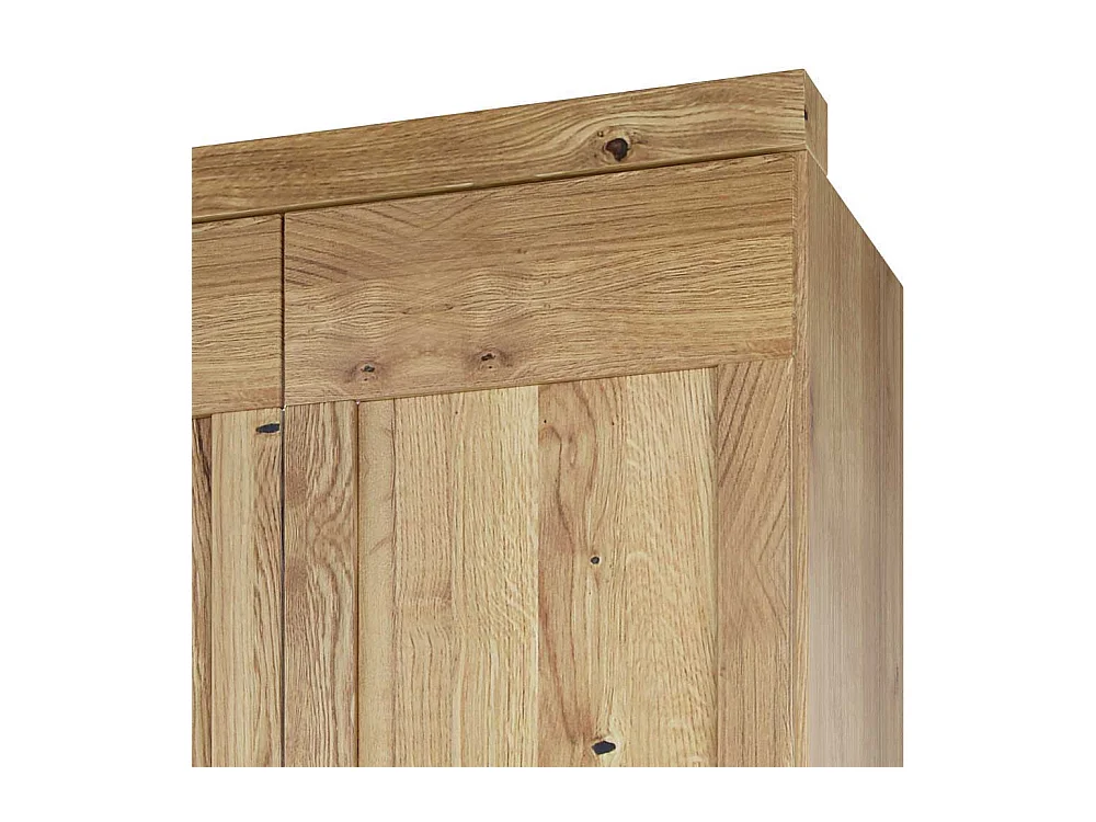 Premium Kleiderschrank in Asteichefarben 221 cm hoch - 57 cm tief