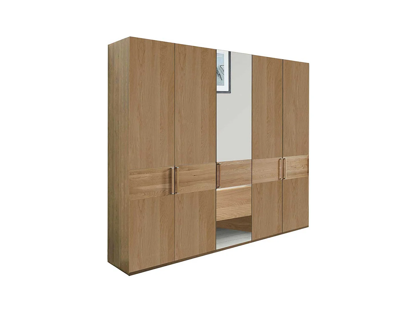 Drehtürenschrank 5-türig Eiche teilmassiv