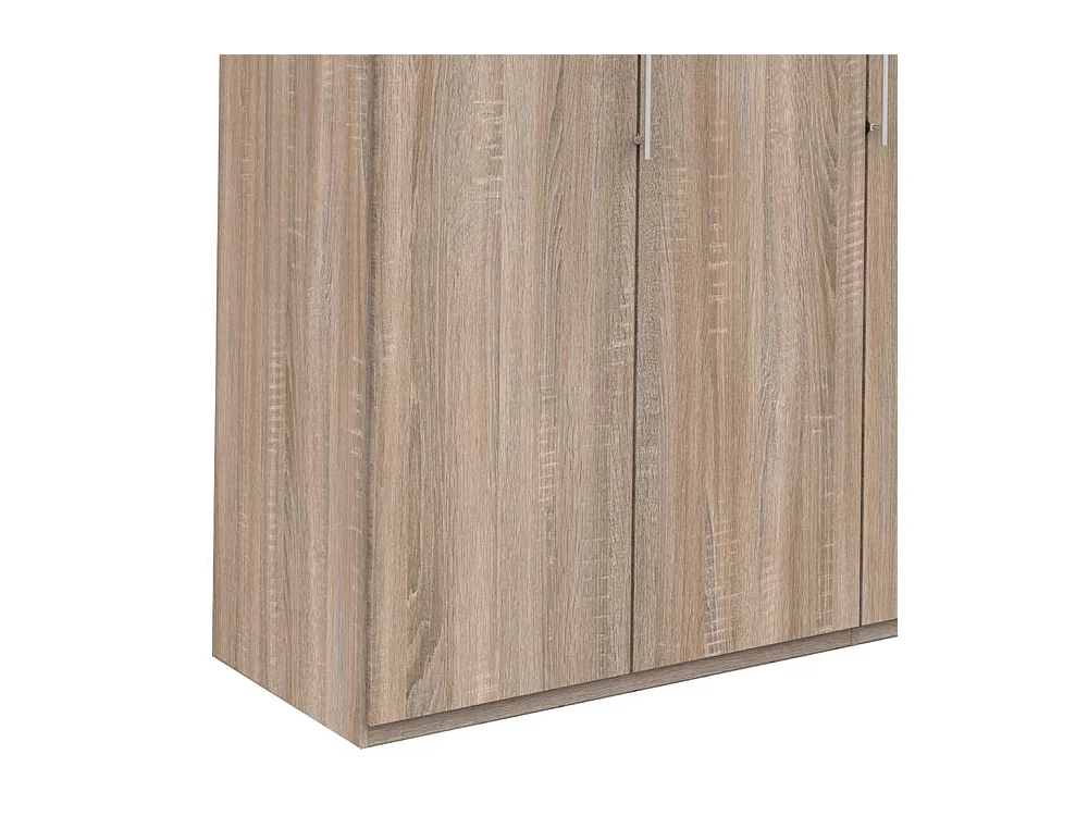 Kompakter Kleiderschrank mit Falttüren Eiche Sägerau
