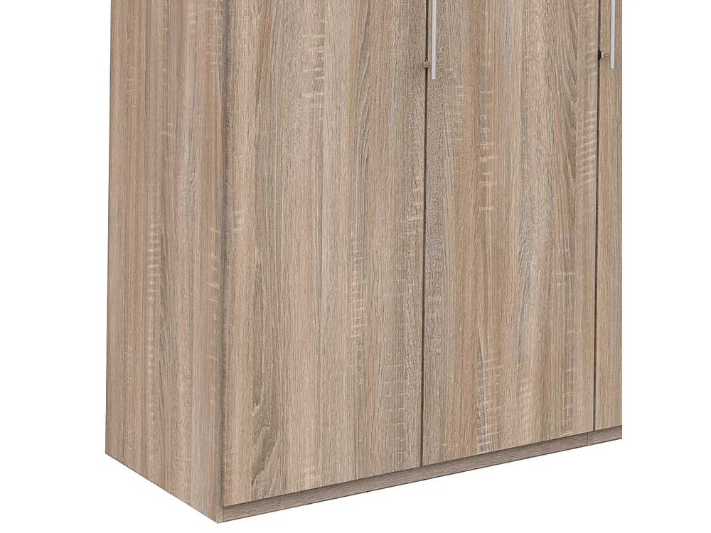 Kompakter Kleiderschrank mit Falttüren Eiche Sägerau