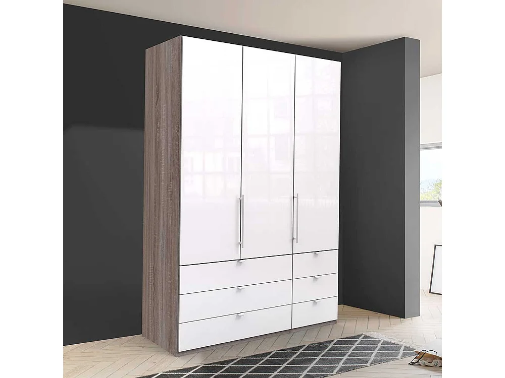 Kleiderschrank Jugendstil 2 türig mit Schubladen modern