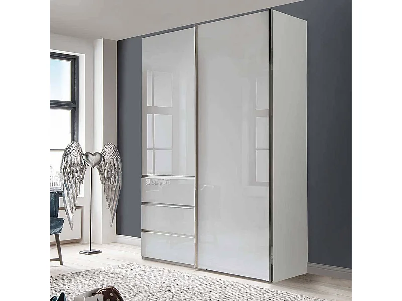 Schwebetuerenschrank mit drei Schubladen modernem Design