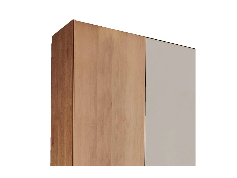 Drehtürenschrank Schlafzimmerschrank 295 cm breit mit Metallgriffen