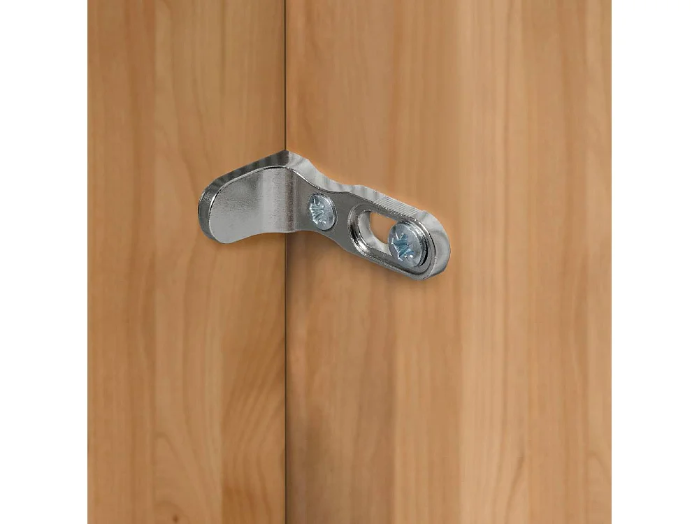 Drehtürenschrank Schlafzimmerschrank 295 cm breit mit Metallgriffen