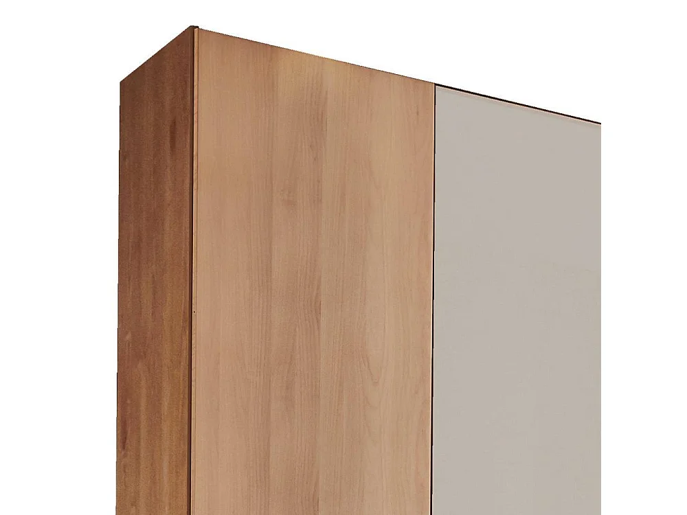 Drehtürenschrank Schlafzimmerschrank 295 cm breit mit Metallgriffen