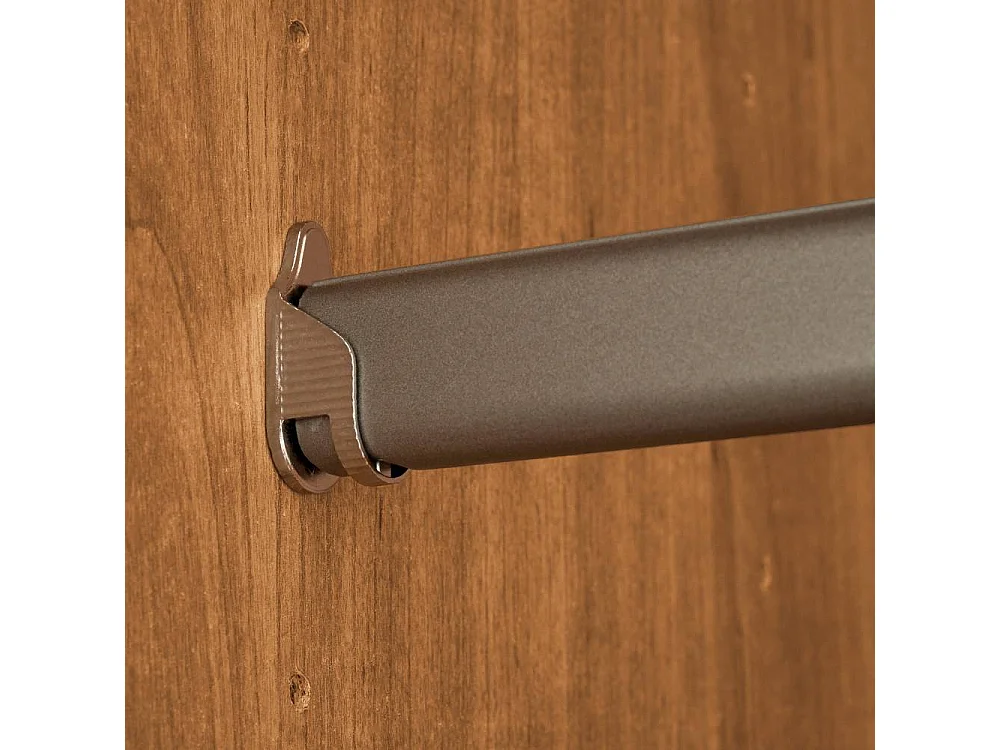 Drehtürenschrank Schlafzimmerschrank 295 cm breit mit Metallgriffen