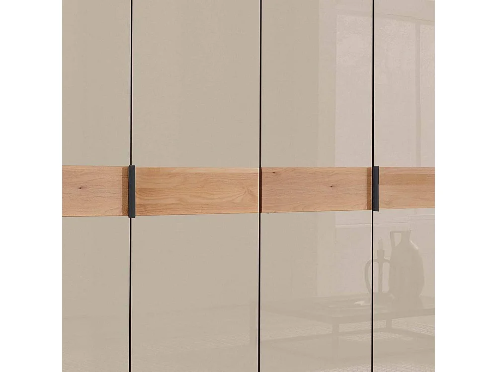 Kleiderschrankwand Schlafzimmerschrank 393 cm breit mit Drehtüren