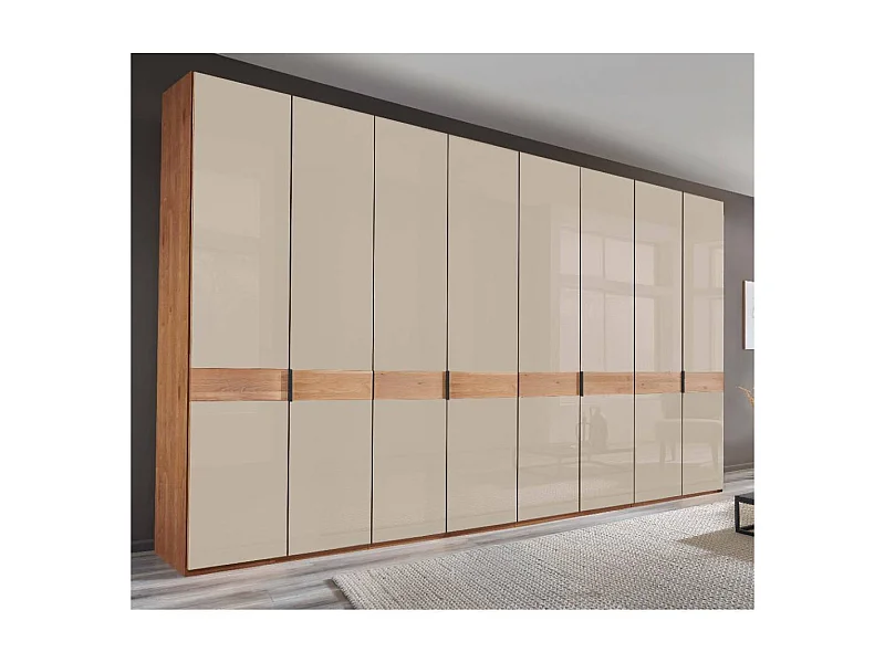 Kleiderschrankwand Schlafzimmerschrank 393 cm breit mit Drehtüren