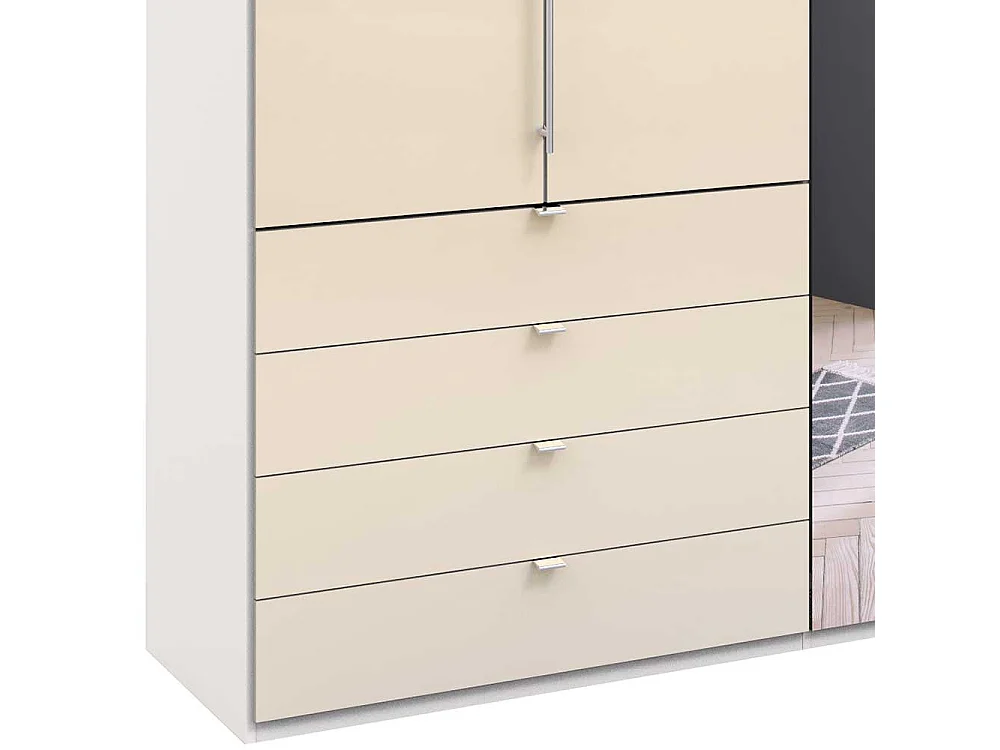 Falttüren Kleiderschrank mit Spiegel modern