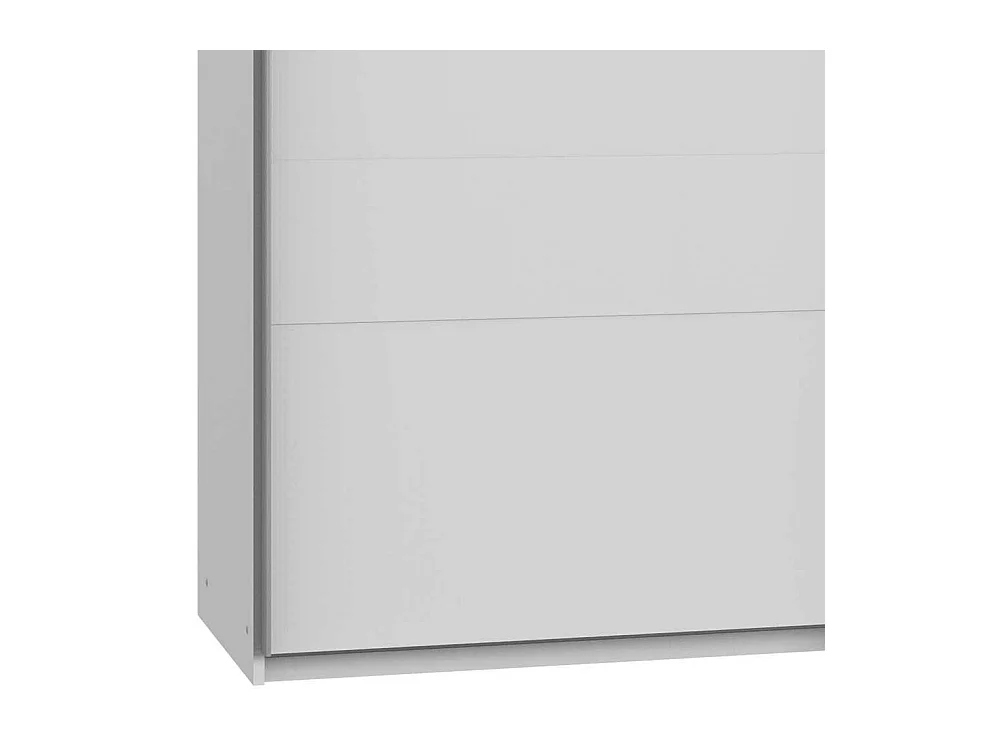 Weißer Schlafzimmerkleiderschrank mit Schwebetüren 198 cm hoch