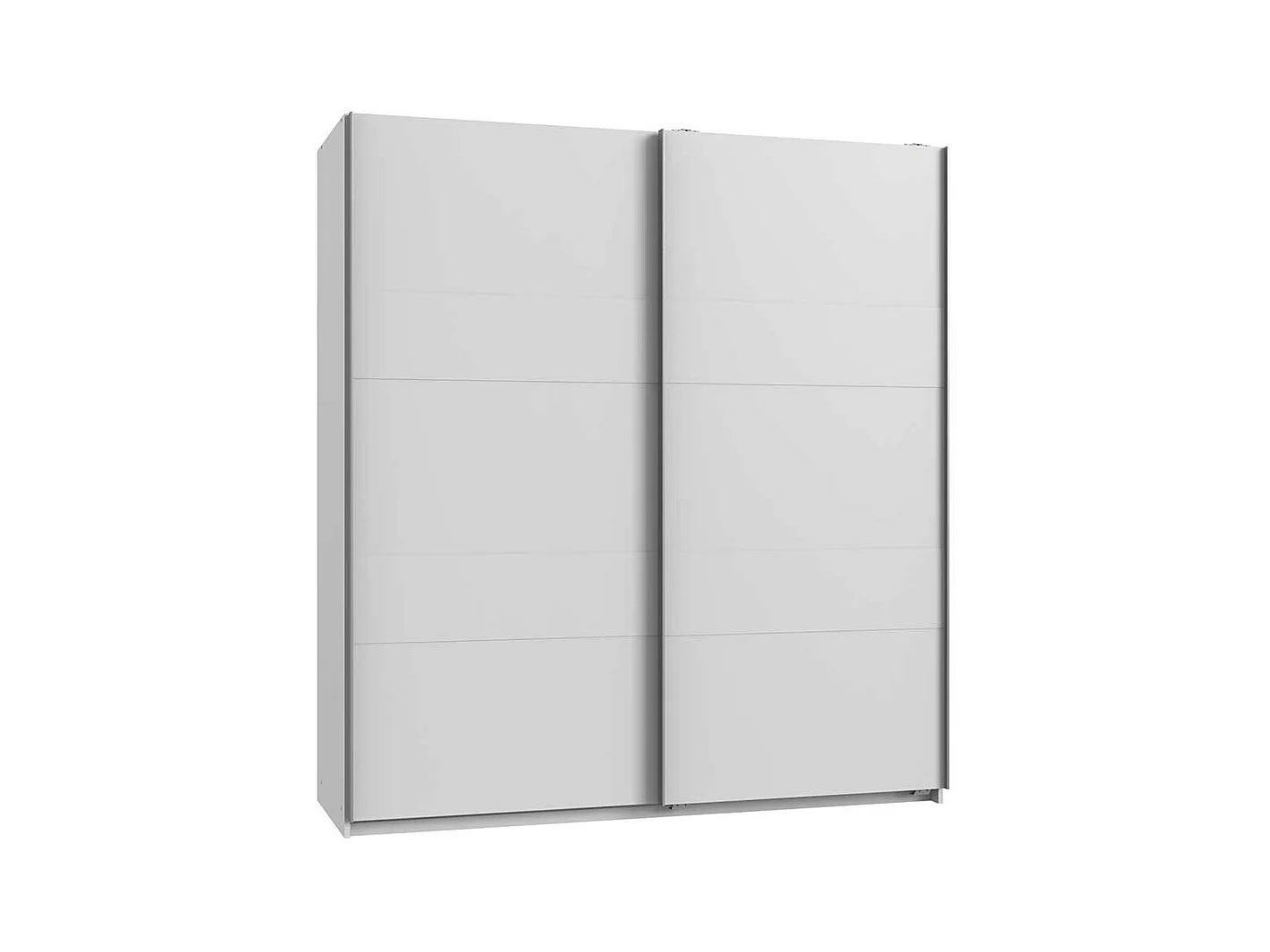 Weißer Schlafzimmerkleiderschrank mit Schwebetüren 198 cm hoch