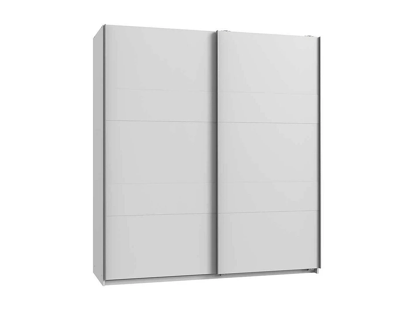 Weißer Schlafzimmerkleiderschrank mit Schwebetüren 198 cm hoch