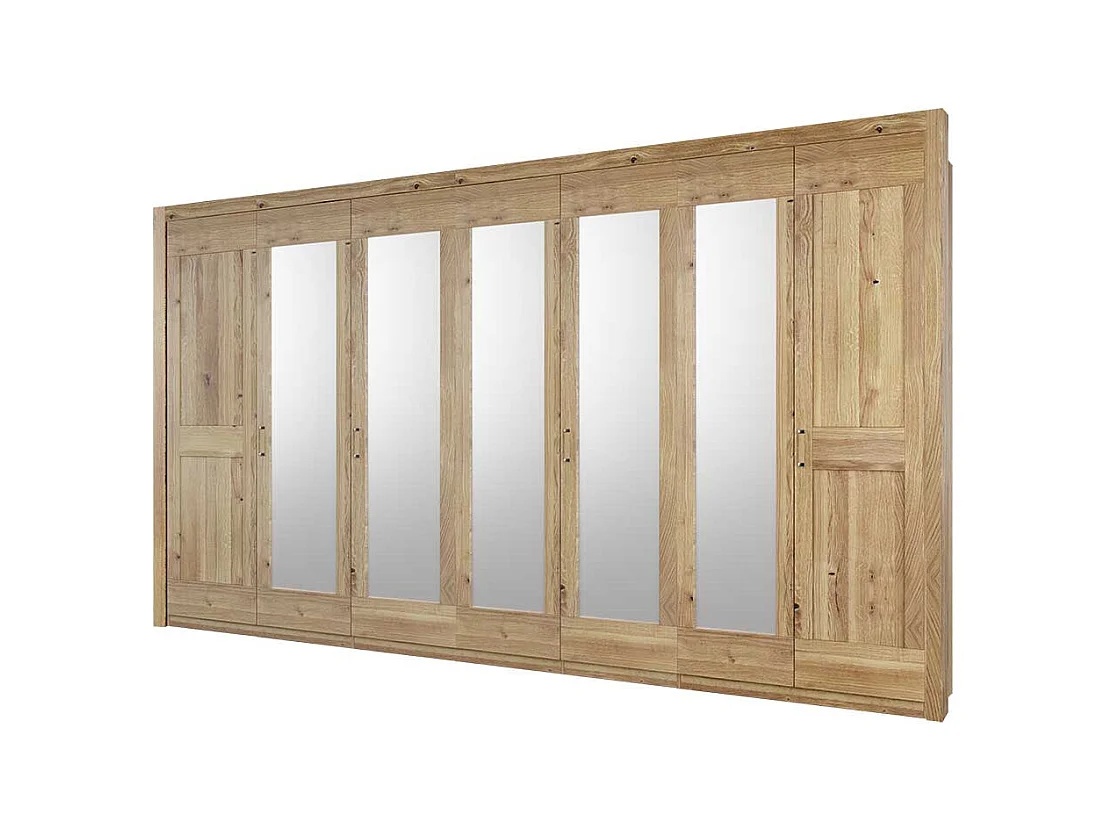 Schlafzimmerschrankwand in Asteichefarben 5 Spiegeltüren