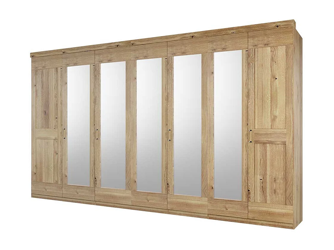 Schlafzimmerschrankwand in Asteichefarben 5 Spiegeltüren