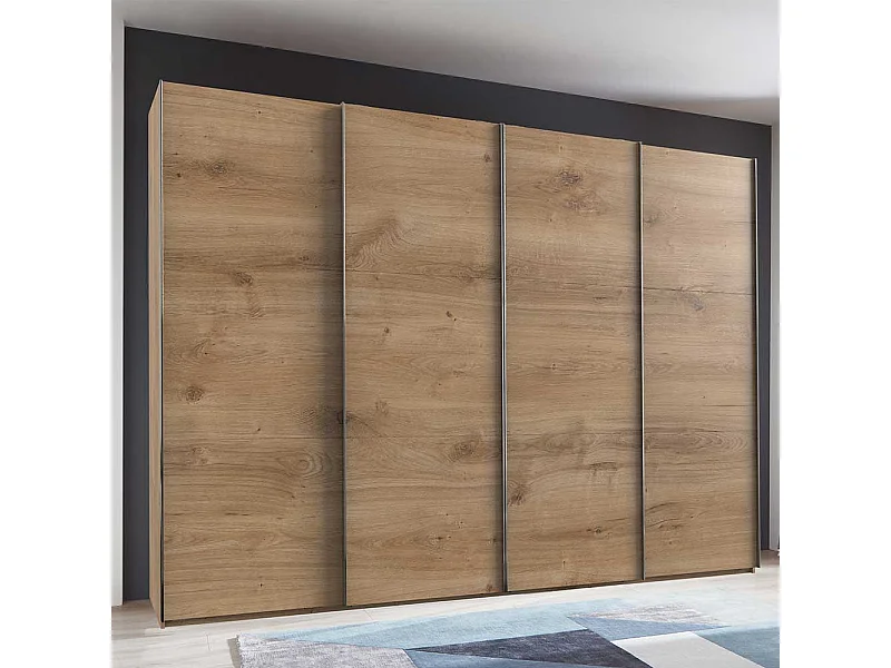 Kleiderschrank mit Schiebetüren in Plankeneiche NB Made in Germany