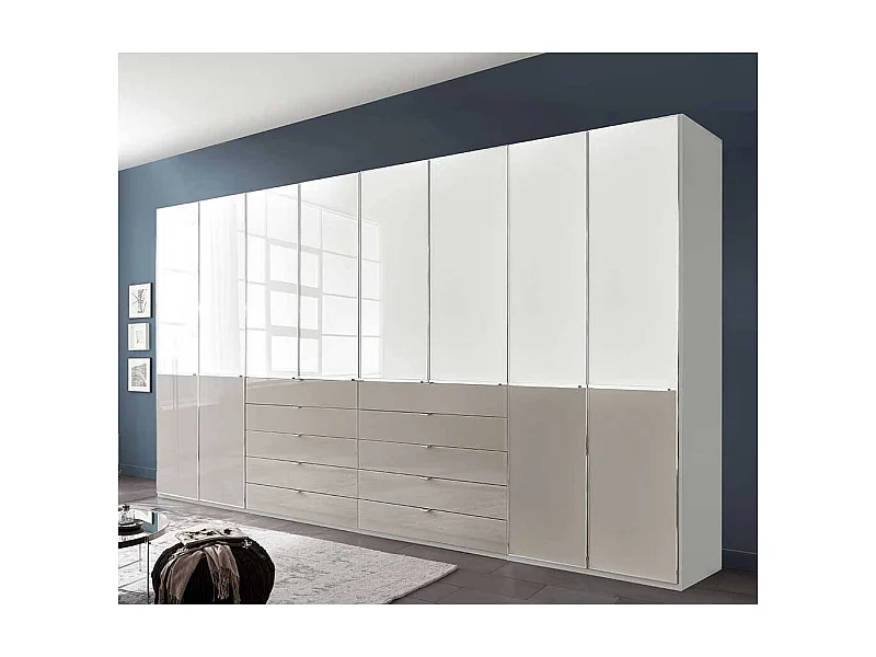 Schlafzimmerkleiderschrank Kleiderschrank Made in Germany mit zehn Schubladen