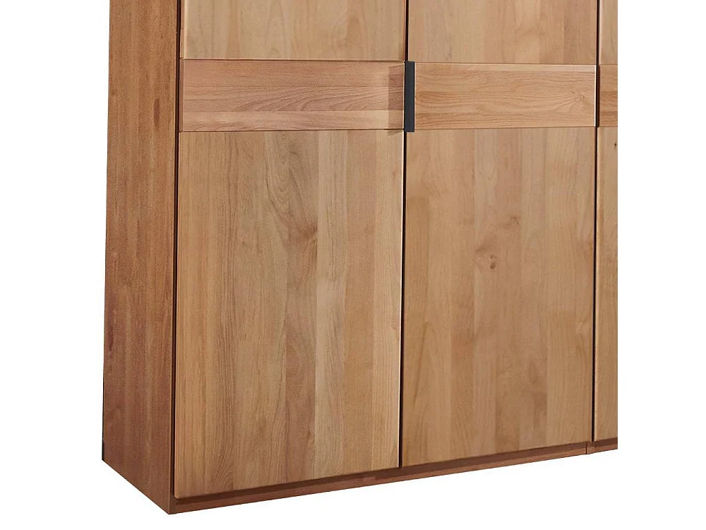 Holzkleiderschrank Drehtürenschrank 344 cm breit in Erlefarben