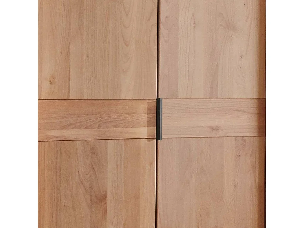 Holzkleiderschrank Drehtürenschrank 344 cm breit in Erlefarben