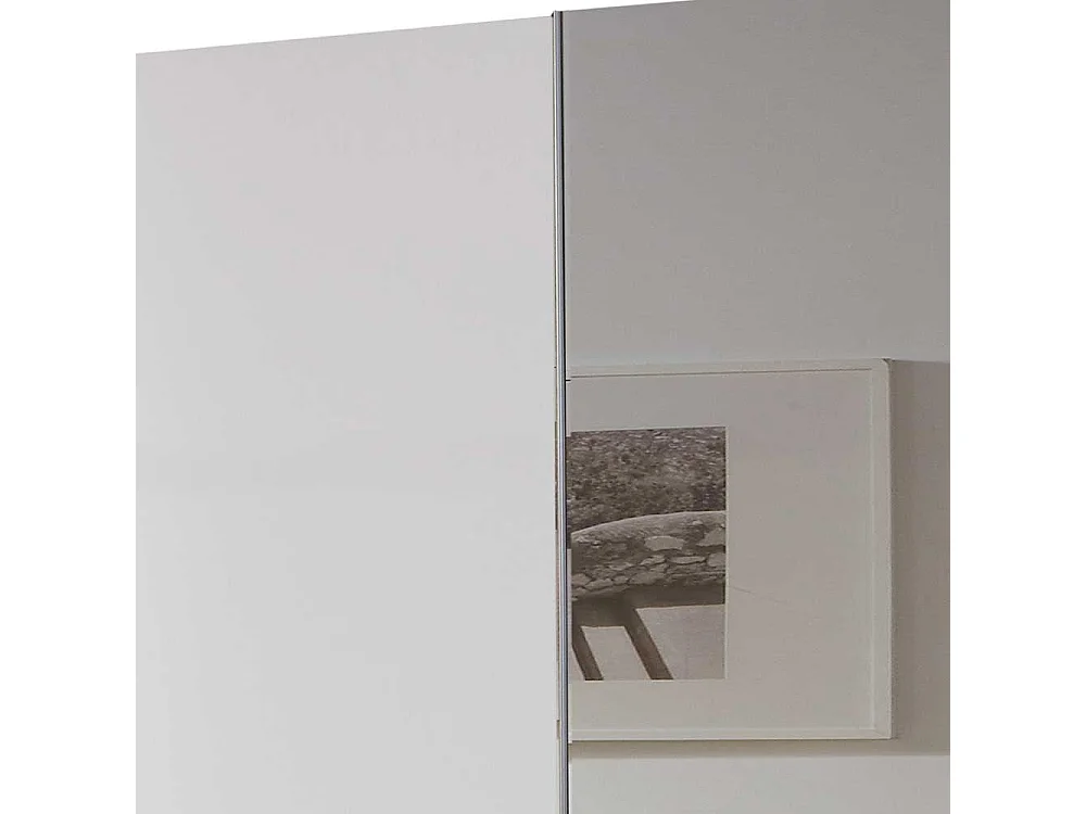 Kleiderschrank Schiebetüren Spiegel in Weiß Made in Germany