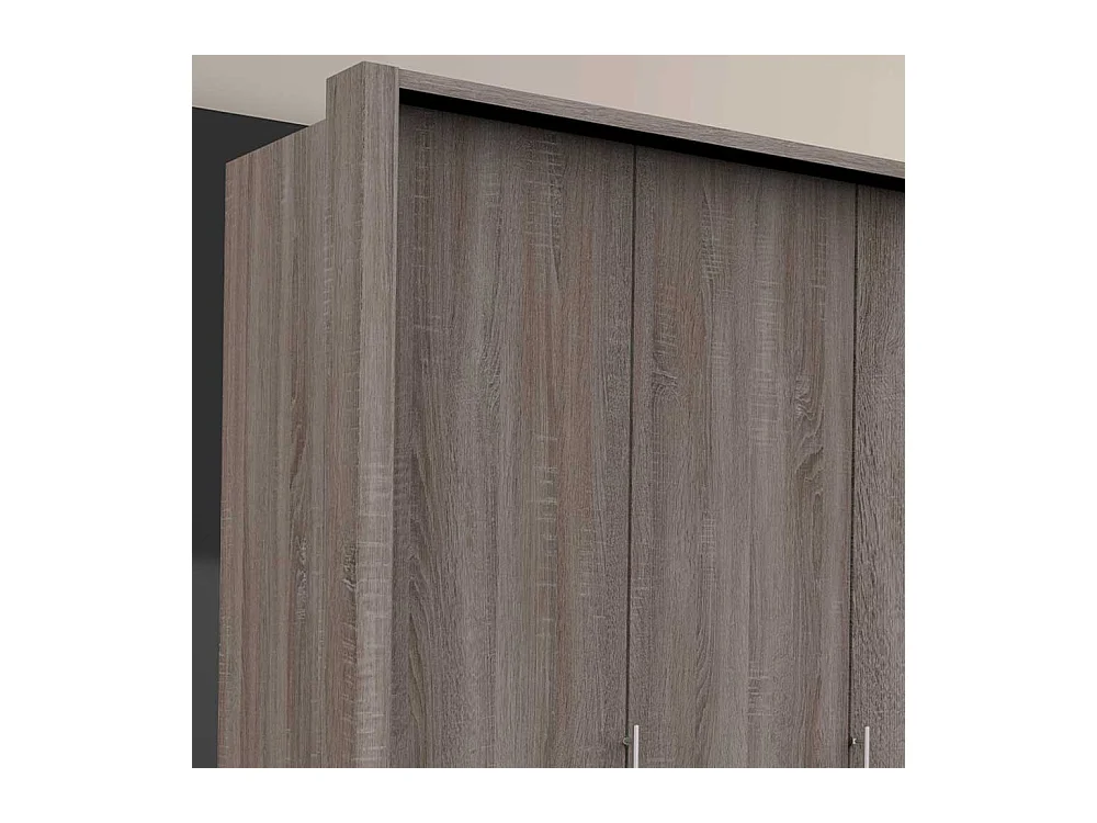 Moderner Schlafzimmerschrank in Eiche Trüffelfarben 2 türig