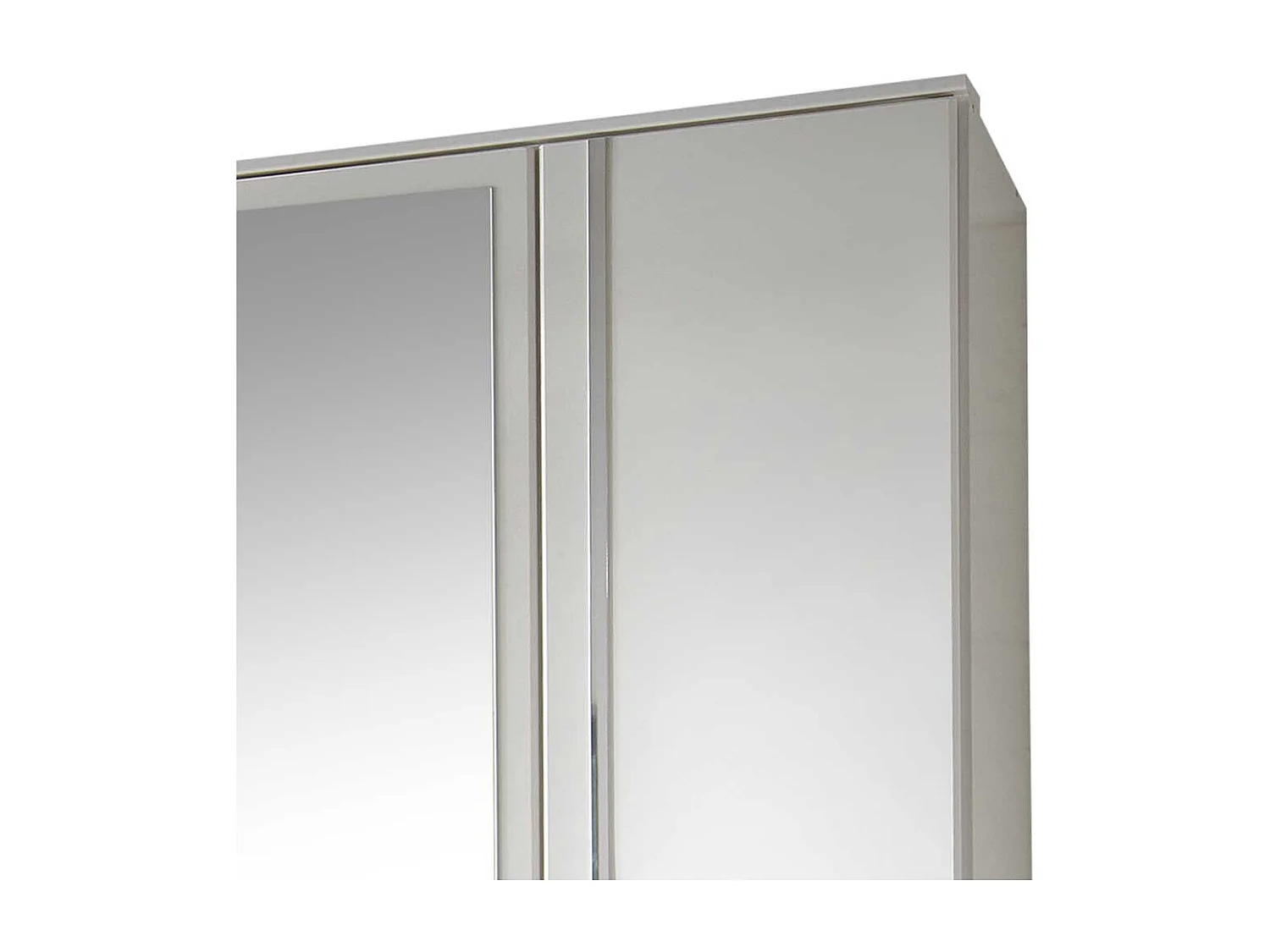 Kleiderschrank Jugendzimmer mit Spiegel in Weiß 135 cm breit