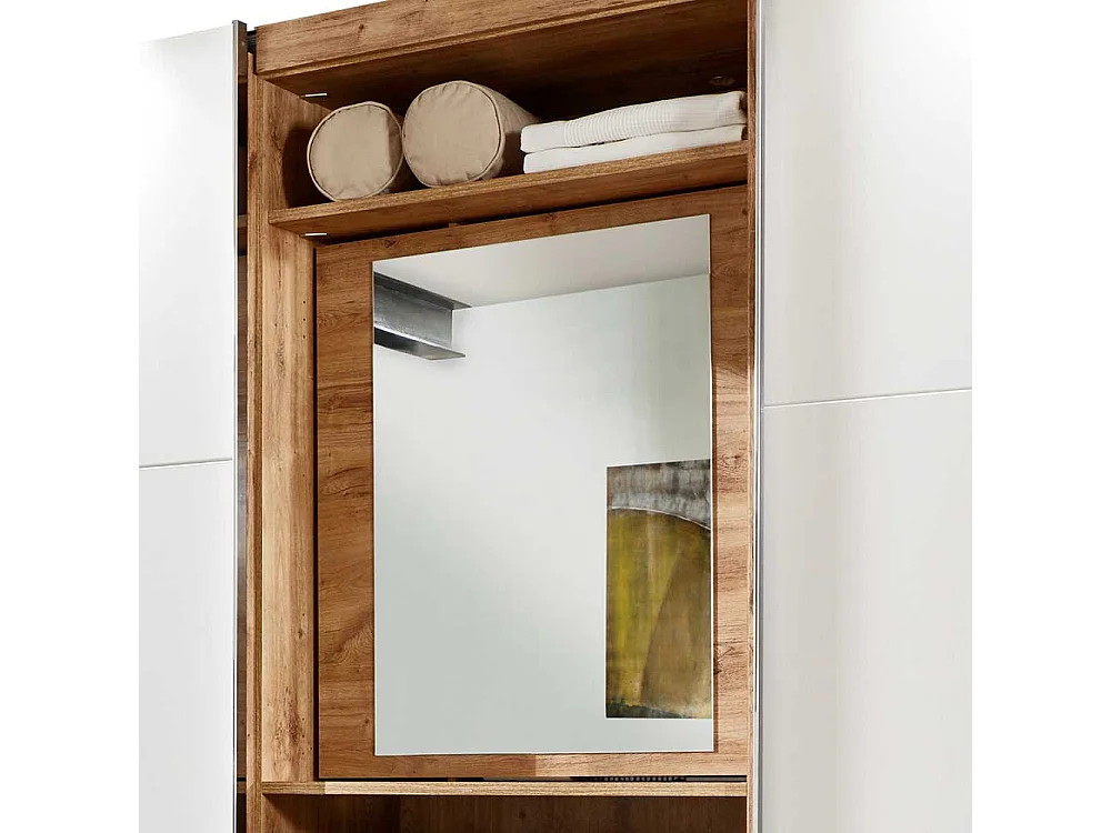 Schiebetürenschrank mit offenem Fach und vier Schubladen Made in Germany