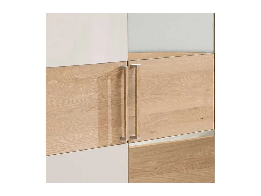 Schlafzimmer Kleiderschrank in Beige Glas beschichtet Spiegel