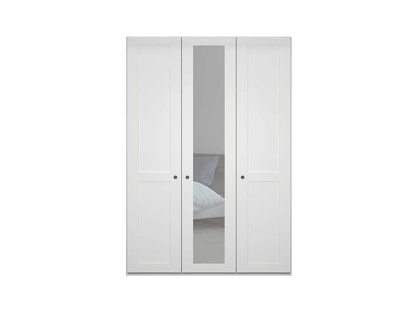 Kleiderschrank modern Country in Weiß 150 cm breit - 216 cm hoch