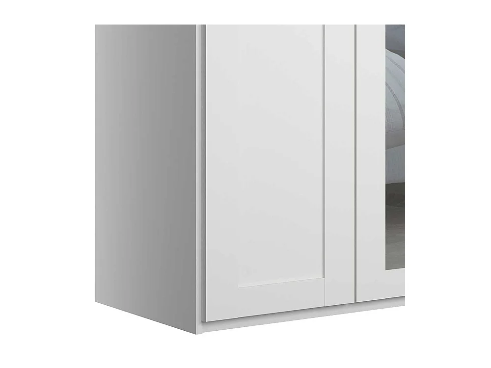 Kleiderschrank modern Country in Weiß 150 cm breit - 216 cm hoch