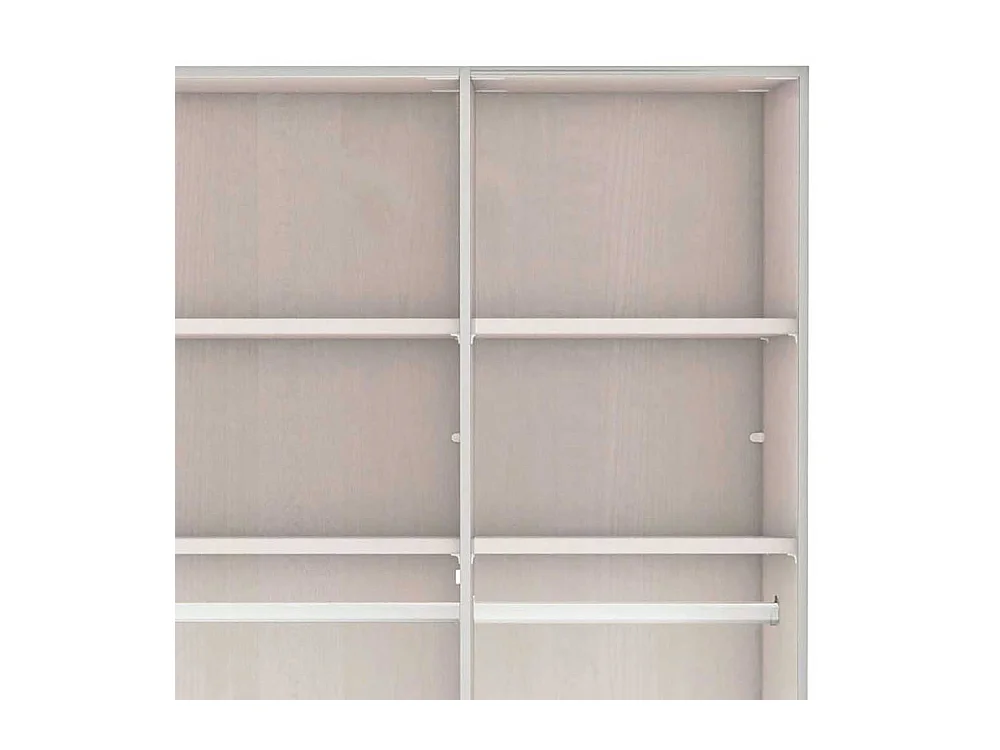 Kleiderschrank modern Country in Weiß 150 cm breit - 216 cm hoch