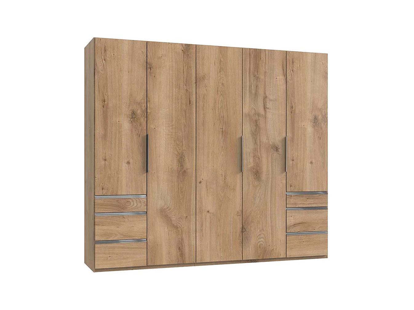 Kleiderschrank 5 türig mit sechs Schubladen Made in Germany