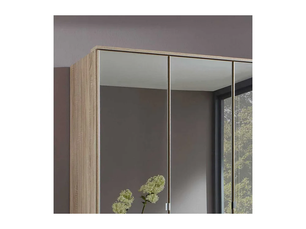 Schlafzimmerschrank in Eiche Sägerau Spiegeltür