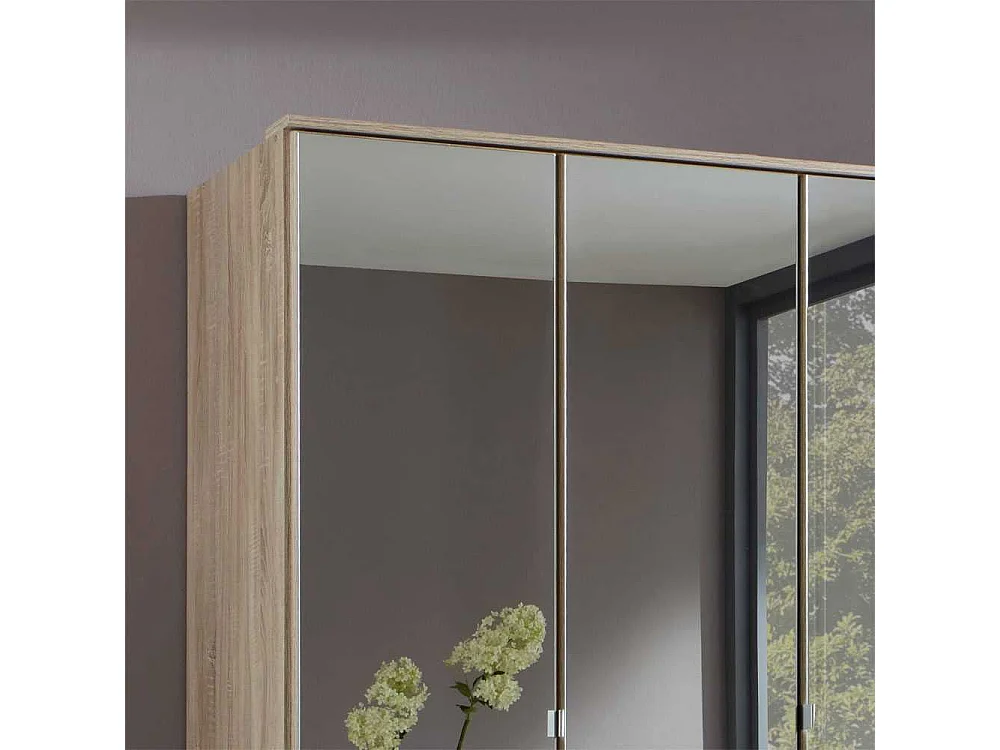 Schlafzimmerschrank in Eiche Sägerau Spiegeltür