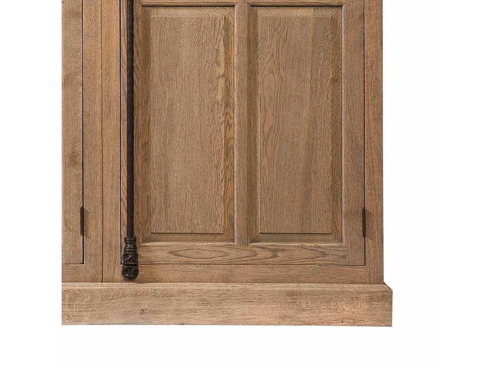 Landhaus Kleiderschrank mit Lamellentüren Eiche