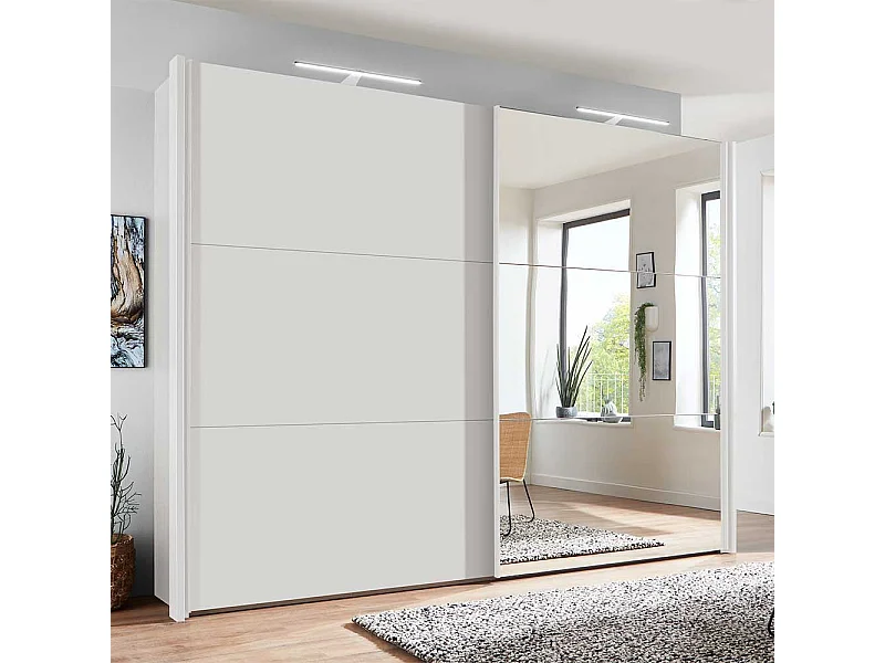 Kleiderschrank in Weiß Schwebetüren