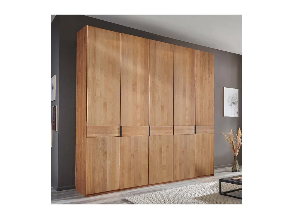 Kleiderschrank Holzschrank in Erlefarben teilmassiv
