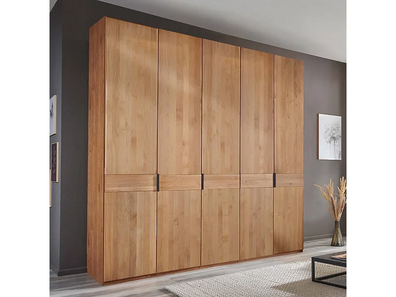 Kleiderschrank Holzschrank in Erlefarben teilmassiv