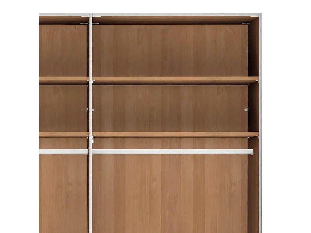 Spiegelkleiderschrank Schlafzimmerschrank teilmassiv mit Drehtüren