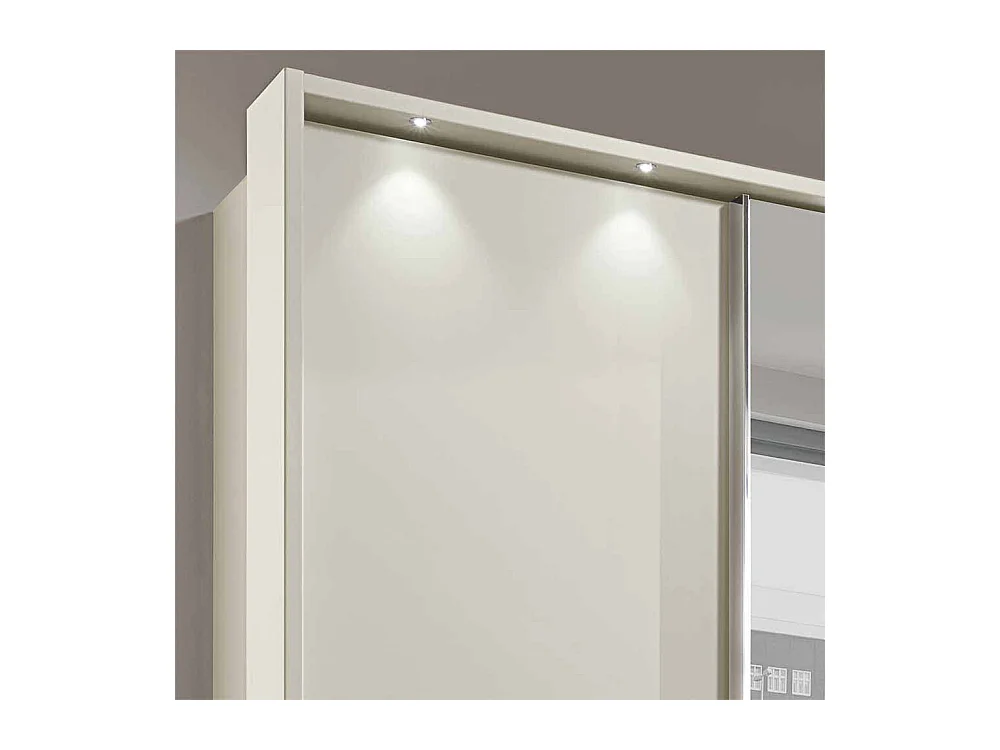 Schiebetüren Kleiderschrank in Beige Spiegeltür