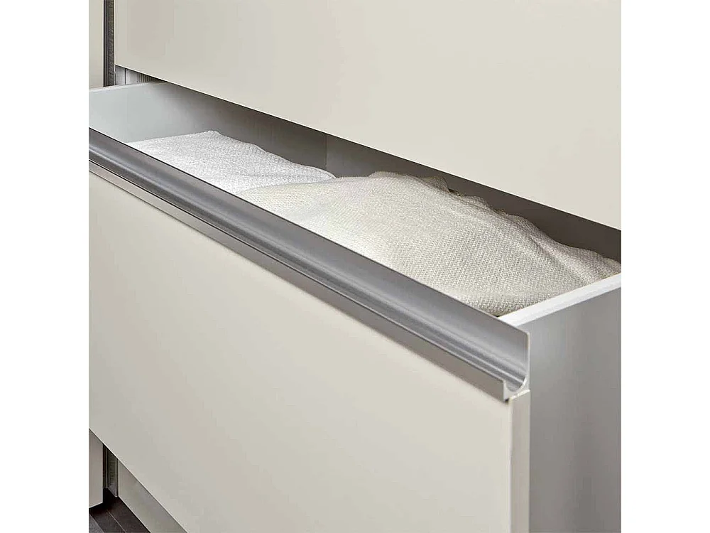 Schiebetüren Kleiderschrank in Beige Spiegeltür