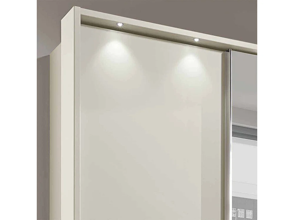 Schiebetüren Kleiderschrank in Beige Spiegeltür