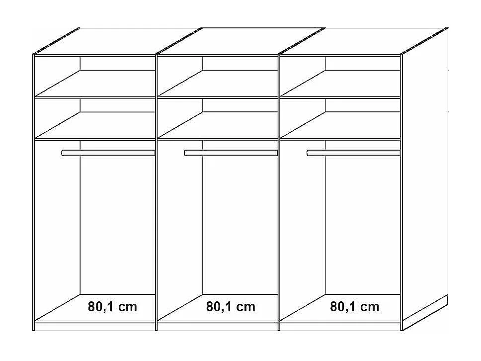Schiebetüren Kleiderschrank in Beige Spiegeltür