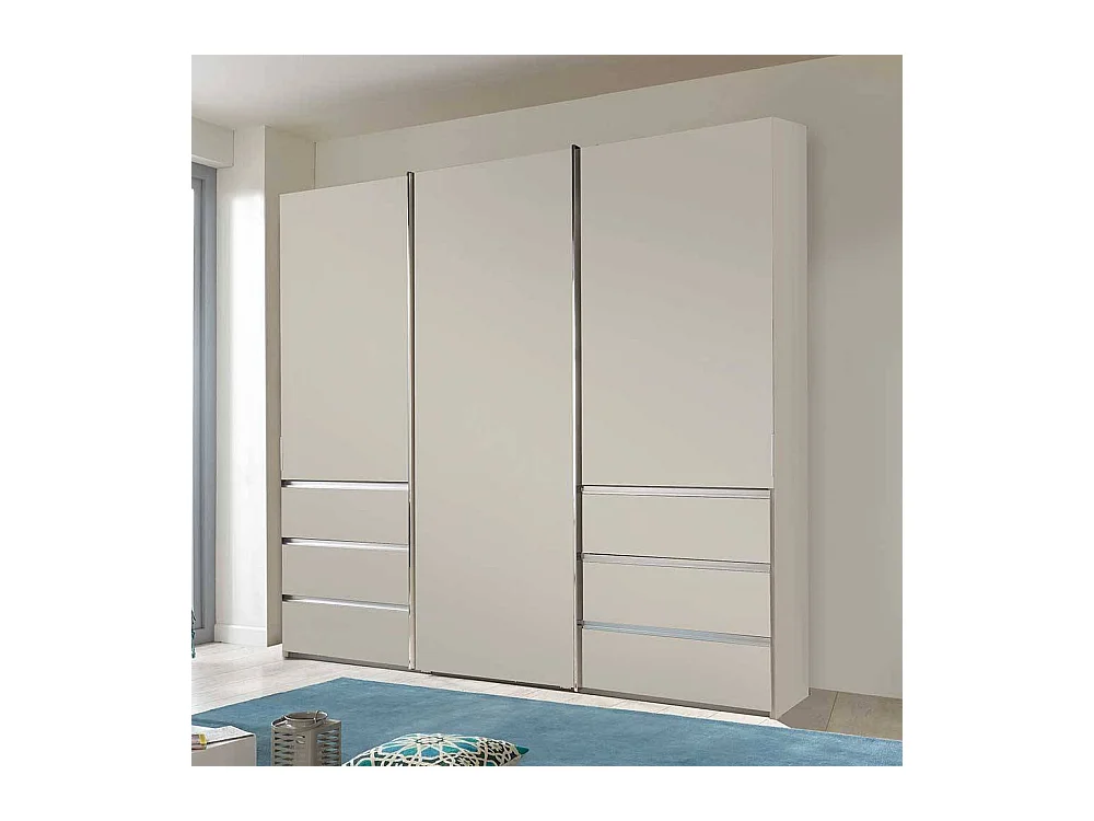 Kleiderschrank Champagnerfarben in modernem Design 250 cm breit