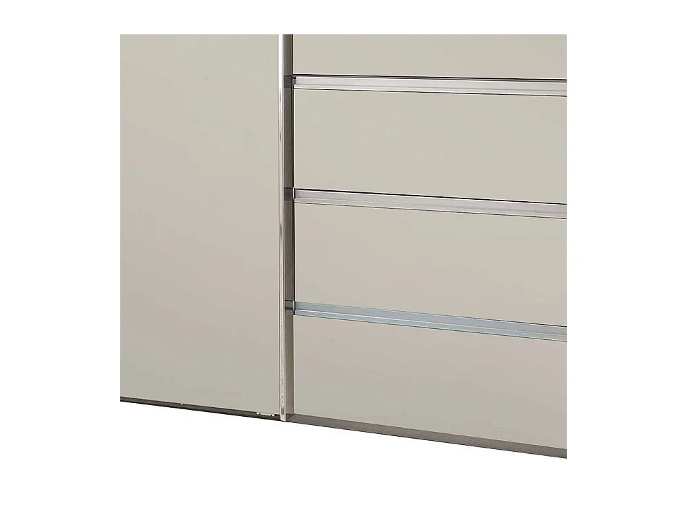 Kleiderschrank Champagnerfarben in modernem Design 250 cm breit